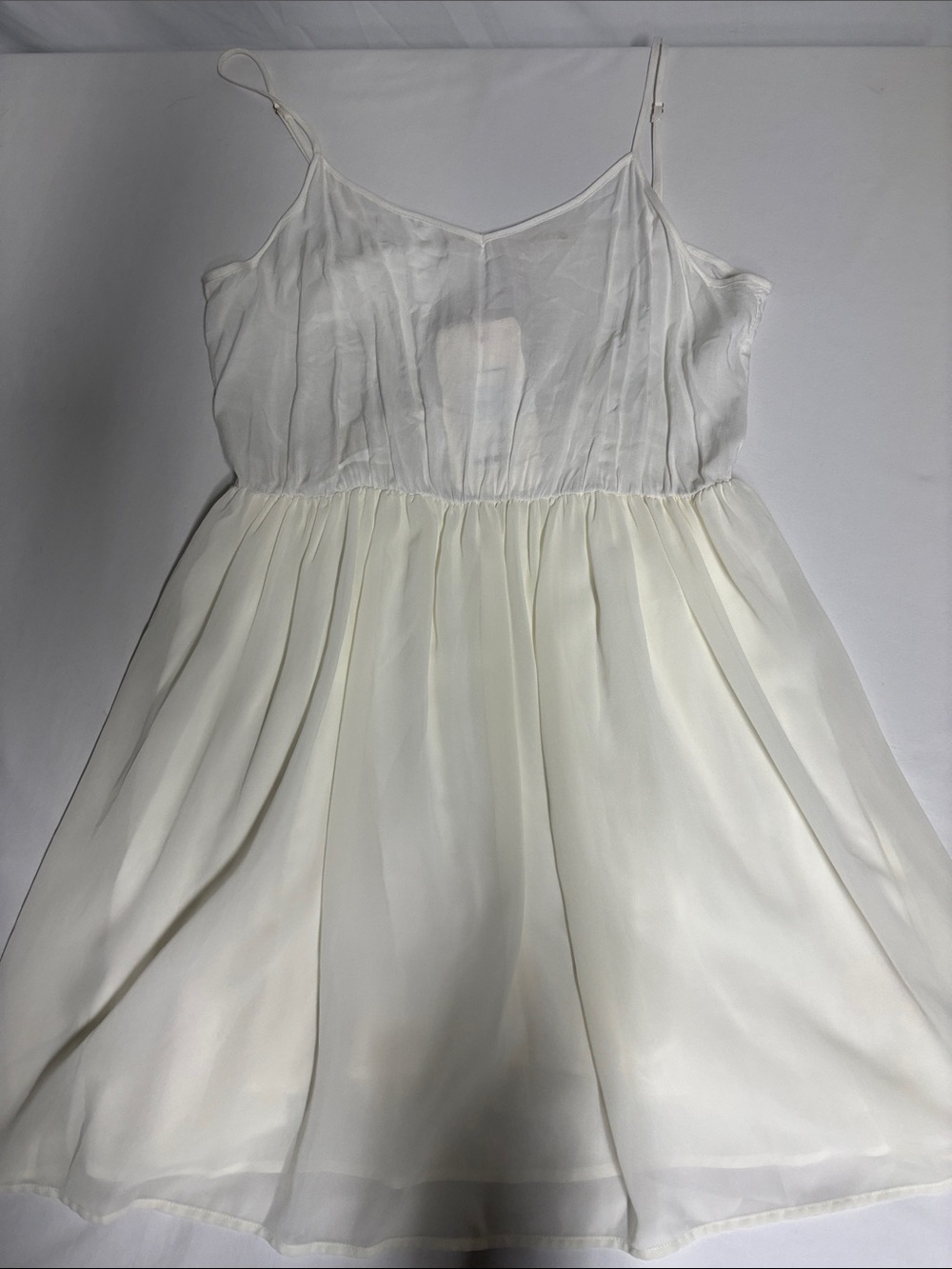 Chelsea & Violet NWT Ivory Metallic Babydoll Mini Dress M